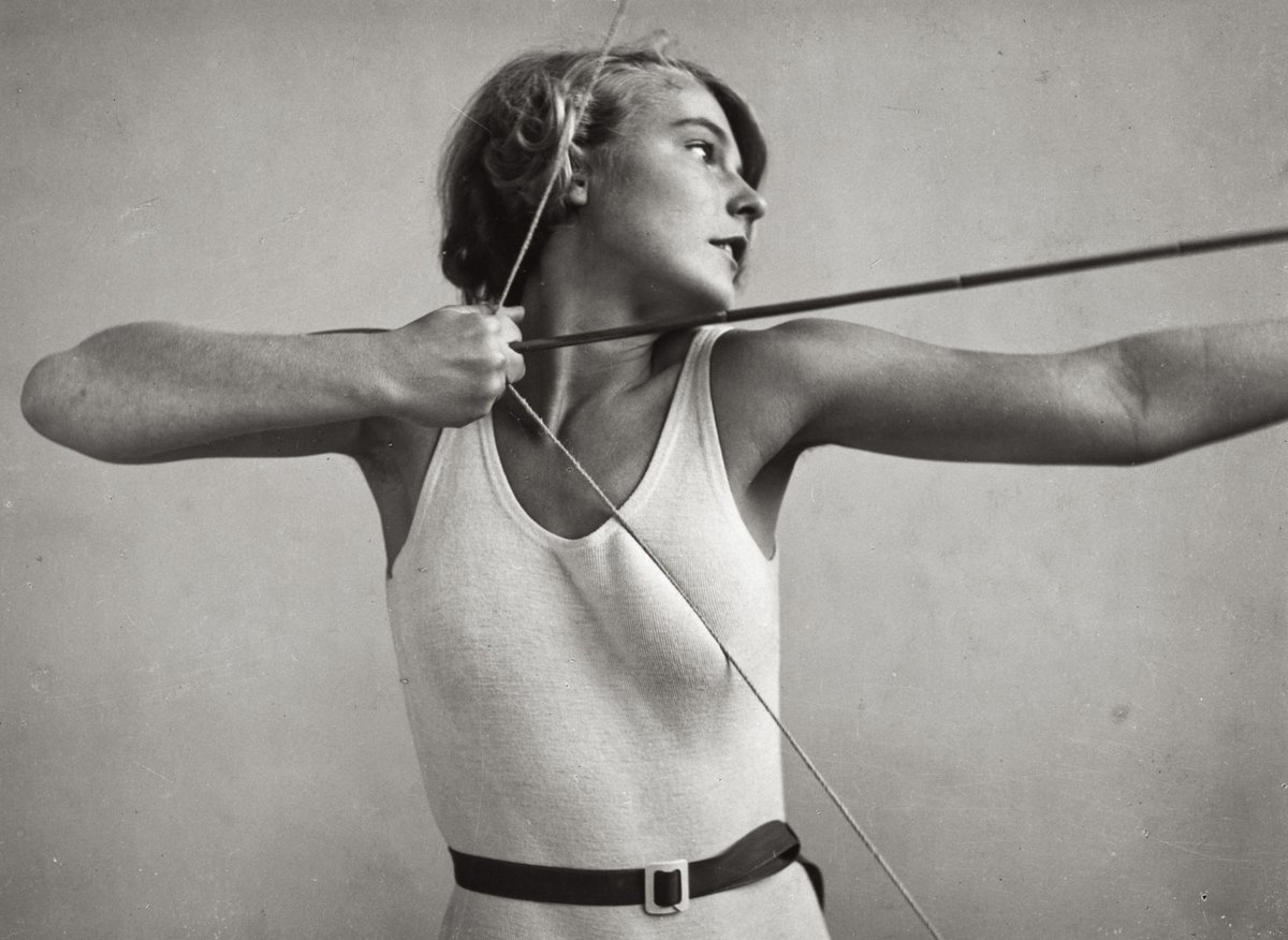 Concentration before shooting the arrow - 1932 #Photography by Friedrich Seidenstücker