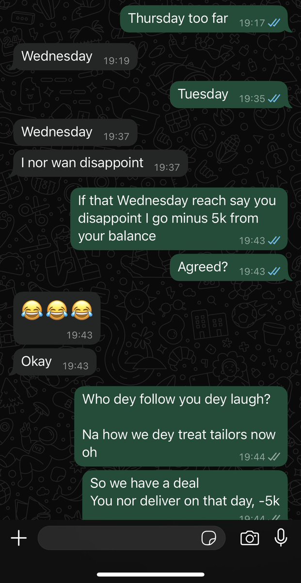 Between me and my tailor 😂