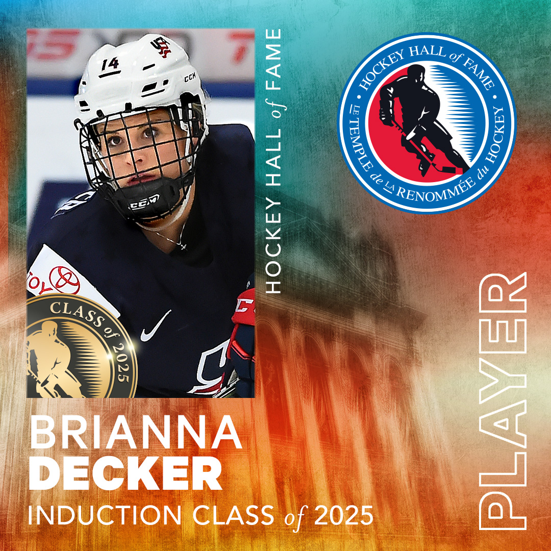 Welcome to the Hockey Hall of Fame, Brianna Decker.

#HHOF2025 | #HHOF