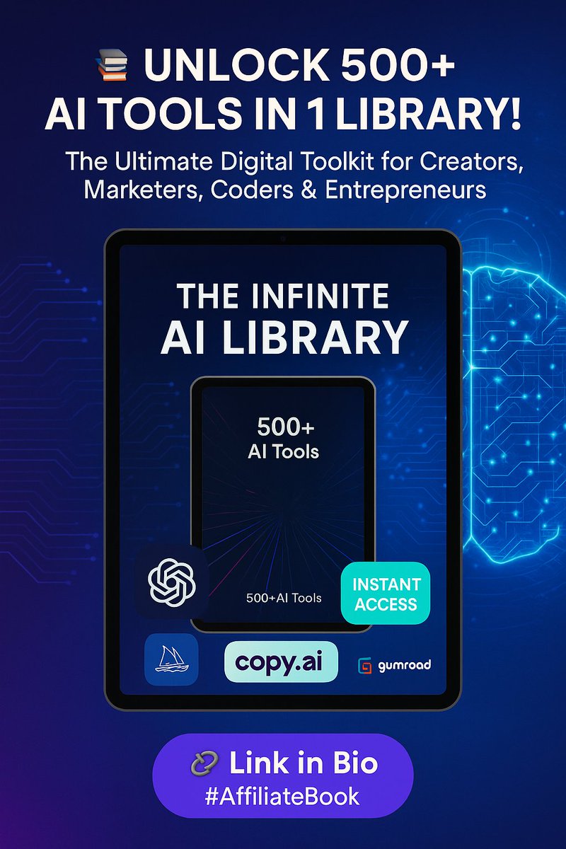 rowenaevans200's tweet photo. PassiveIncome #EntrepreneurTools #AffiliateMarketing #TechTools #OnlineBusiness #WorkSmart #GumroadFinds #ChatGPTTools #NoCodeTools #Solopreneur #FutureOfWork #MarketingTools #CreativeTools #GrowthHacking #DigitalEntrepreneur #LinkedInCreator 
https://t.co/e9Ld8O3AQv https://t.co/VWBj0GBJ4s