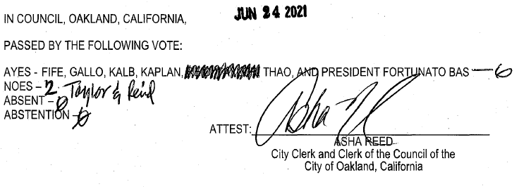 June 24th 2021

ON THIS DAY four years ago Oakland City Council approved a 2-year budget with a split vote that was the equivalent of intentionally running the Titanic into an iceberg.

Despite a five year forecast that projected a $545M cumulative deficit by 2026 Oakland City