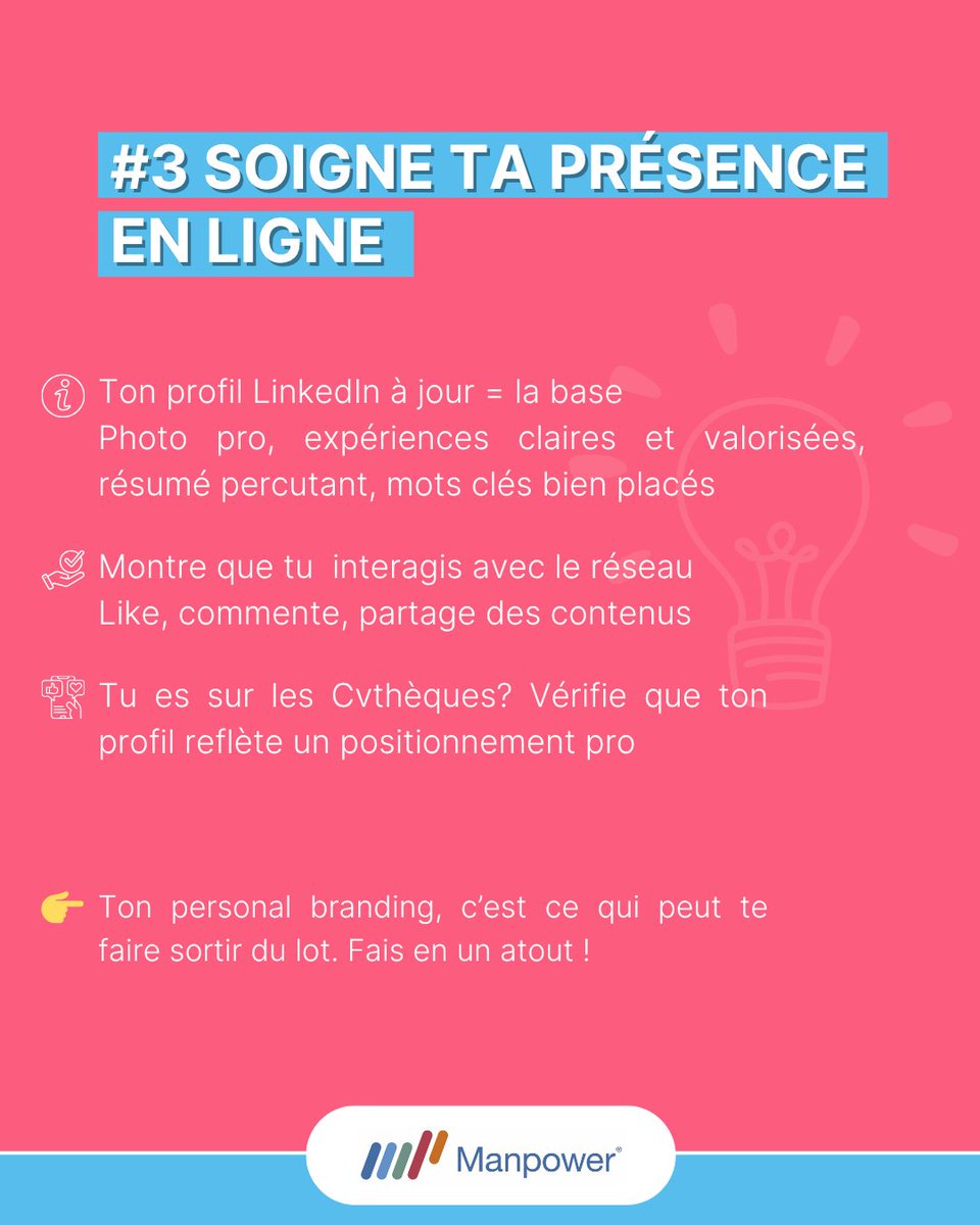 HanneloreGeleb's tweet photo. 🌞 Les beaux jours sont là… et si tu préparais déjà la rentrée ? 🎒

C’est le moment idéal pour anticiper ta recherche d’emploi ! Que tu vises un premier CDI ou un nouveau challenge, on t’a préparé des conseils pour briller en entretien ☀️💼

 ➡️ Swipe pour les découvrir https://t.co/sG0tNWc6Dk