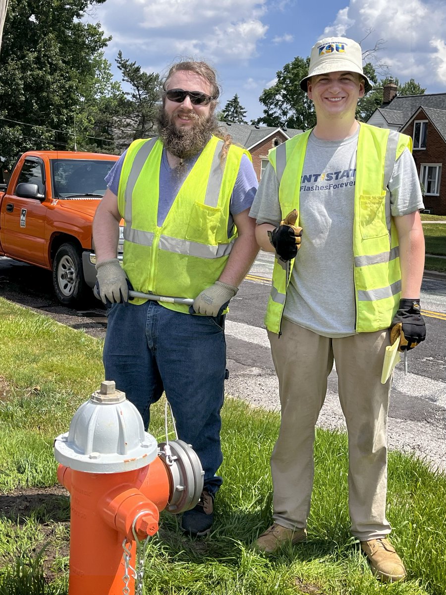 Hydrant Flushing in Action! 
Behind-the-scenes with two of our hardworking crew. Hydrant flushing is a vital part of keeping our water system clean and safe, removing mineral buildup, and it also keeps our hydrants in top shape for emergencies.
#HydrantFlushing