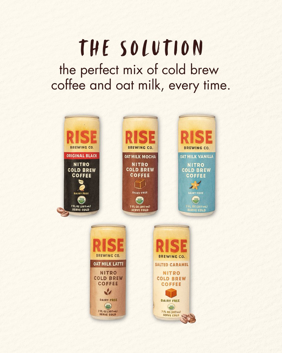 Solving your every day problems one cold brew coffee at a time. #Risebrewingco