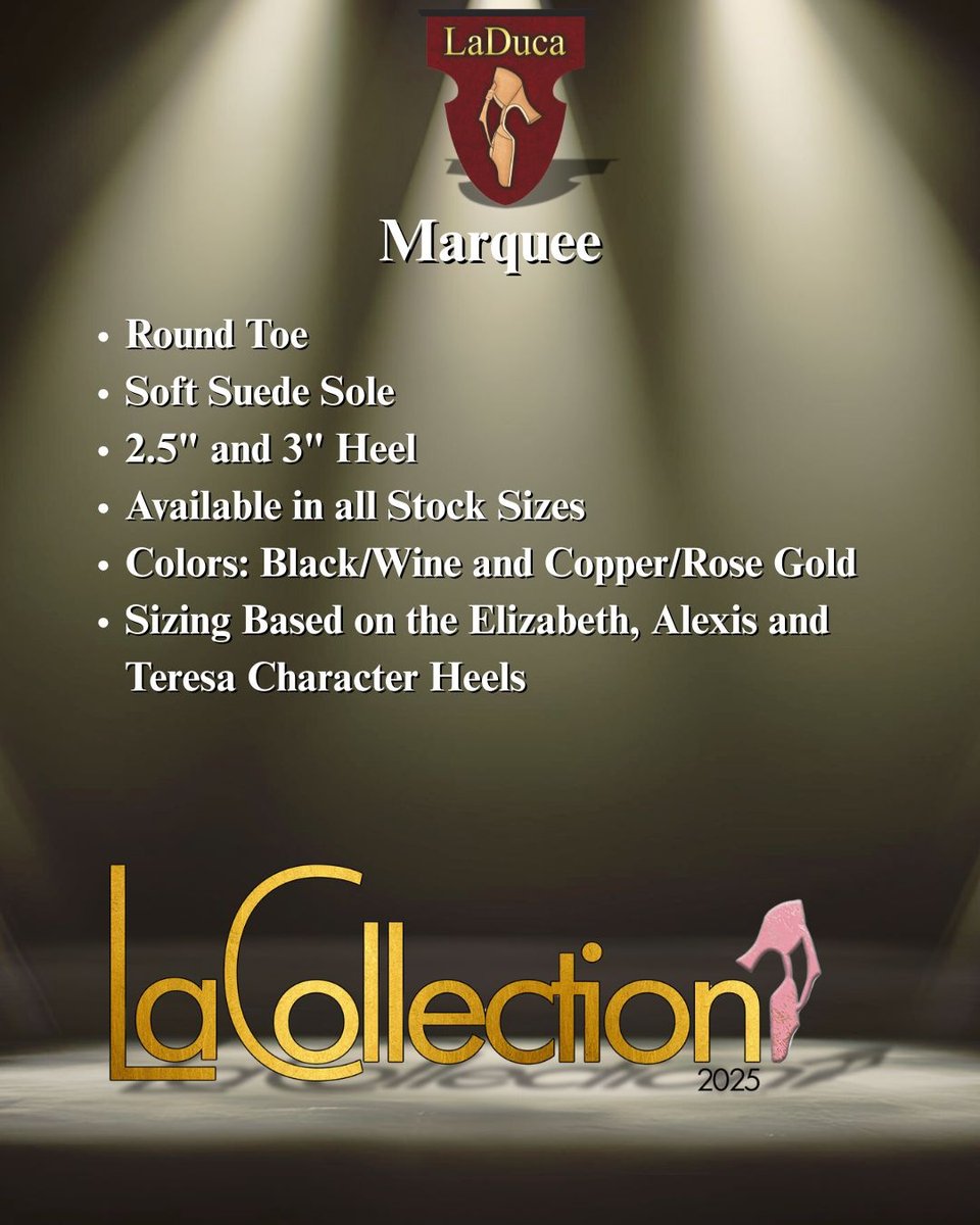 Introducing The Marquee 🤩

✨️Italian leather with metallic accents, T-bar strap, and double ankle straps. 

✨️Available in standard stock sizes. Size based on Elizabeth, Alexis, and Teresa Soft Sole Shoes.

✨️Preorders take 14-16 weeks. Final Sale. No refunds or exchanges.