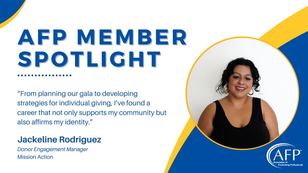 In this member spotlight, Jackeline Rodriguez, donor engagement manager at Mission Action, shared how she worked her way through various roles before finding a sense of purpose in development, aligning personal values with professional impact.  afpglobal.org/news/afp-membe…