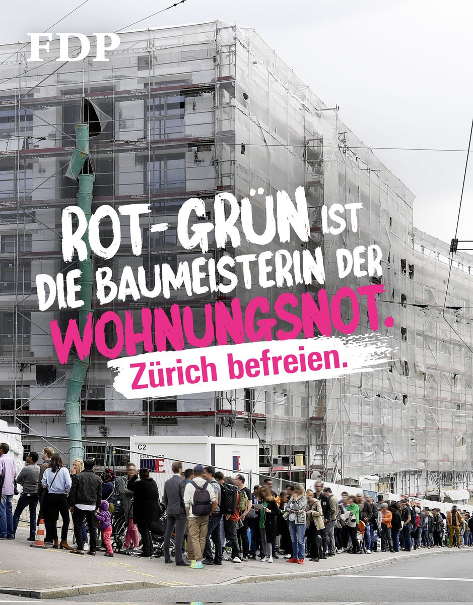 PerparimAvdili's tweet image. Rot-Grün ist die Baumeisterin der Wohnungsnot.
Zürich befreien am 8. März 2026!
@mehblau