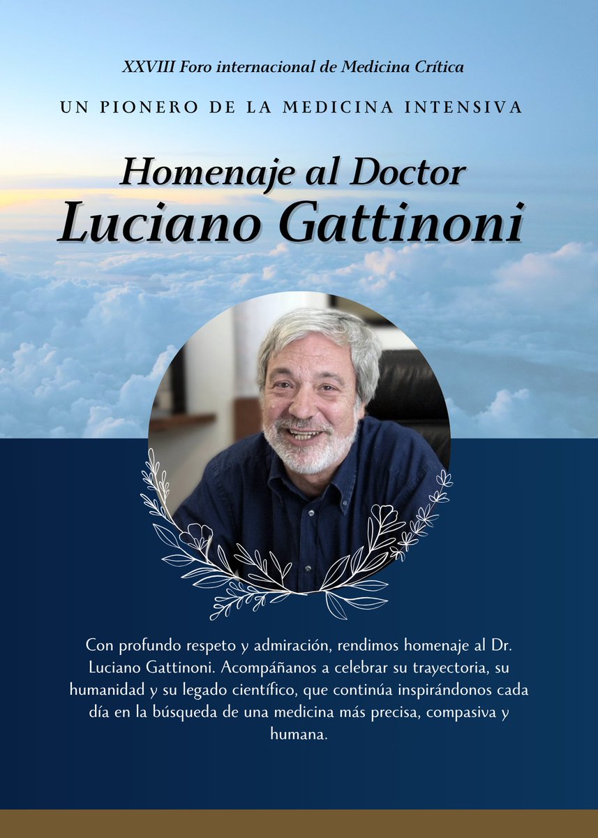 Mexcrit29's tweet photo. Homenaje al Dr. Luciano Gattinoni
En el marco del XXVIII Foro Internacional de Medicina Crítica, rendimos tributo a uno de los grandes referentes de la medicina intensiva mundial.

#LucianoGattinoni #CuidadosIntensivos #Anestesiología #MedicinaIntensiva #ICUcare https://t.co/V4nXuyFVHF