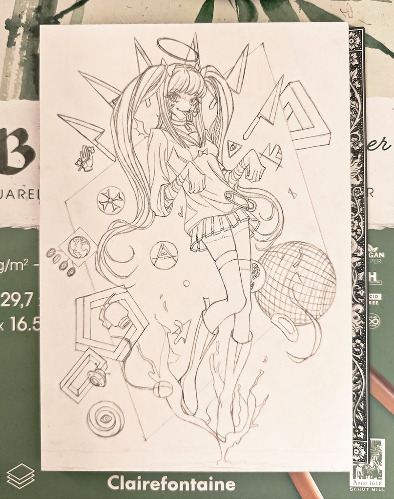 Darumi on paper 
#ハンドラ美術部 #hndr_FA