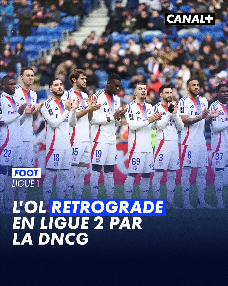 🚨 La DNCG a prononcé la relégation de l’Olympique Lyonnais en Ligue 2.

Le club peut toutefois faire appel pour contester cette décision.