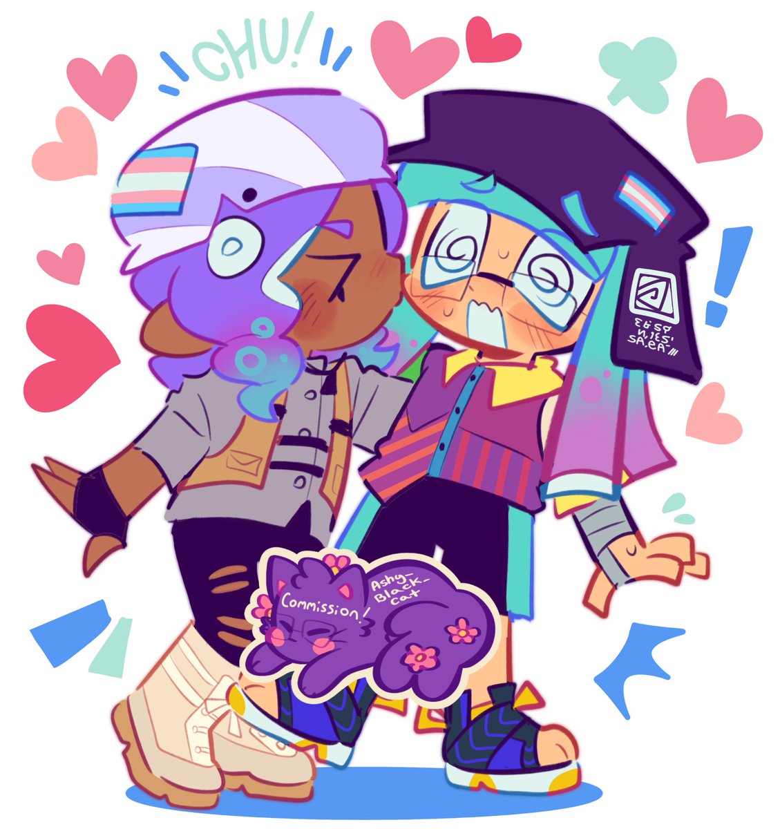 ashy_black_cat's tweet image. Some of my fav comms I’ve done this past month ^_^