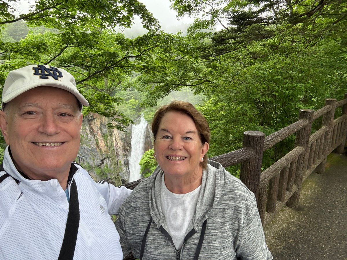 Where in the world are the Irish today?

Ray Reher ‘70 &amp; his wife, Margie, are showcasing their Notre Dame spirit amidst the stunning scenery of Kegon Falls in Nikko, Japan! 🇯🇵

#IrishAroundTheWorld

Want to share your best travel pics? Send them our way 👉Go.nd.edu/photo