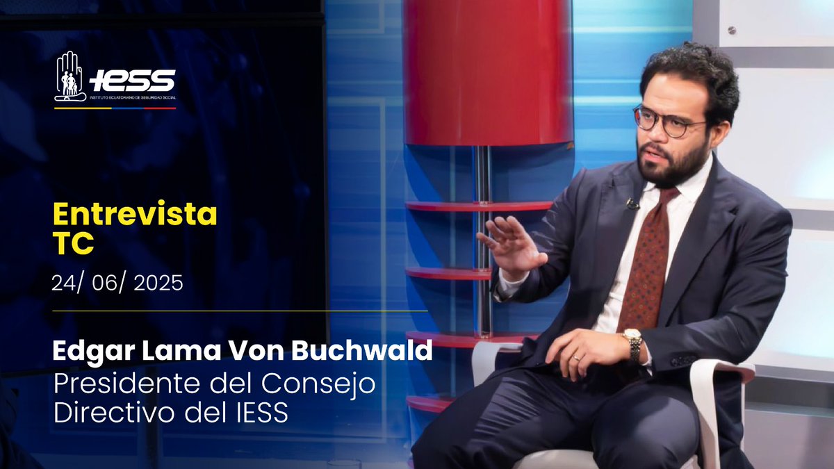 #IESSenMedios 📺| Mira la entrevista completa a <a href="/Edgarjoselama/">Edgar José Lama</a>, presidente del Consejo Directivo del <a href="/IESSec/">IESS</a>, en <a href="/tctelevision/">TC Televisión</a> ➡️ youtu.be/l3RvwZgFwlk?si…