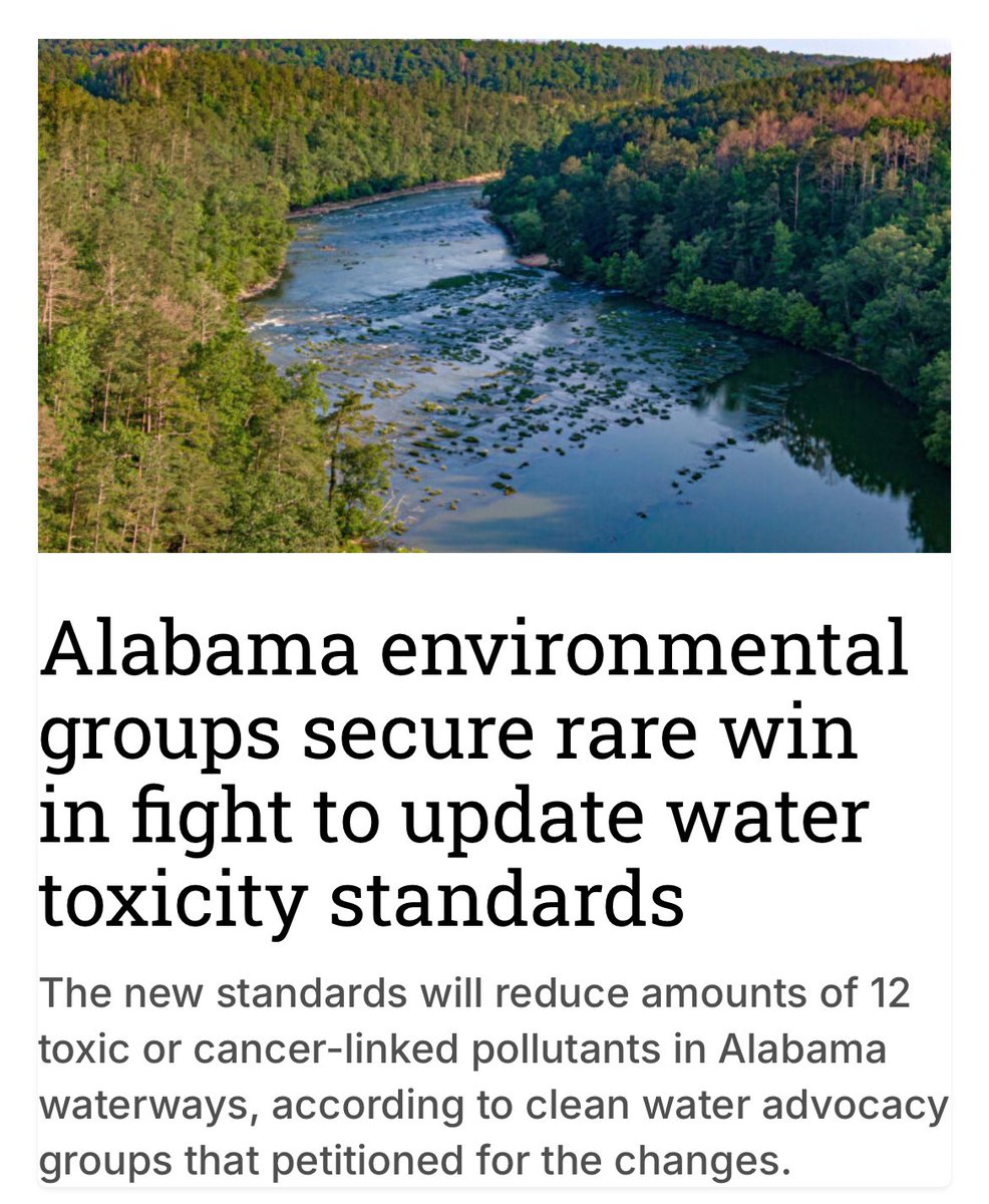 "The [Alabama Environmental Management Commission], a seven-member appointed board that oversees the Alabama Department of Environmental Management, ruled in favor of the environmental groups by a 6-1 vote, despite ADEM’s objections." -<a href="/WBHM/">WBHM 90.3 FM</a>/<a href="/insideclimate/">Inside Climate News</a> wbhm.org/2025/alabama-e…
