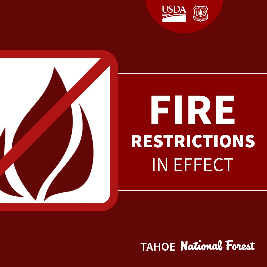 Tahoe National Forest plans to enter Stage 1 fire restrictions June 30. Learn more: fs.usda.gov/r05/tahoe/news…