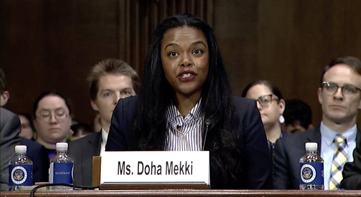 Robyn Shapiro (@robyn_shapiro) on Twitter photo A clear-eyed masterclass from <a href="/dohamekki/">Doha Mekki</a> before the Senate Judiciary Committee today:
“Our fellow Americans cannot afford their economic independence… Rule-by-monopoly is a type of unaccountable, private government and system of taxation unto itself.” A clear-eyed masterclass from <a href="/dohamekki/">Doha Mekki</a> before the Senate Judiciary Committee today:
“Our fellow Americans cannot afford their economic independence… Rule-by-monopoly is a type of unaccountable, private government and system of taxation unto itself.”
