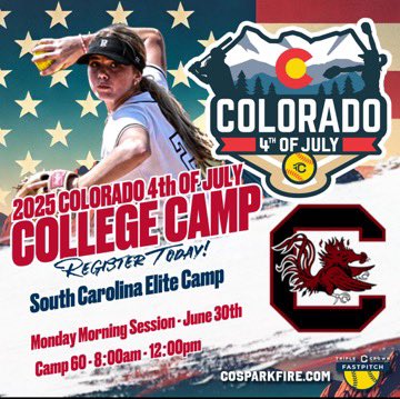 Great opportunity to work with our staff while you’re out in Colorado! We have a few spots remaining!! Go Cocks! 
cosparkfire.com/mondaysession