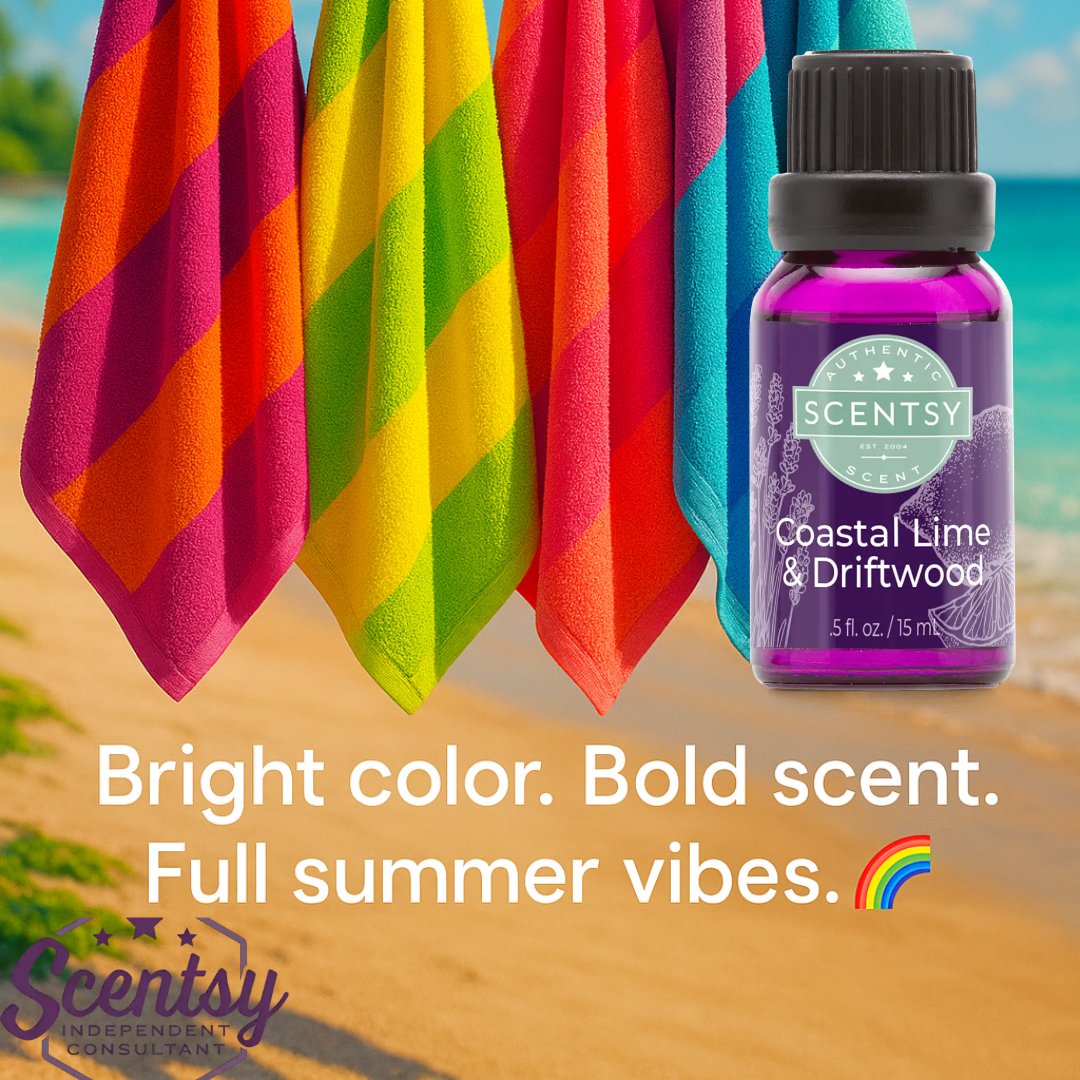 tsluis1986's tweet photo. Tropical towels. Ocean breeze. A scent that slaps. 💥🌴
 Coastal Lime & Driftwood is your beach day in a bottle — zesty, woodsy, and full of sunshine.
Bring the bold. Bring the bliss. 🏖️✨  

https://t.co/d4G4LwGZ9n

#CoastalLimeAndDriftwood #ScentsySummerVibes #BoldScentsOnly #BeachMoodActivated #ScentsyStyle #ScentEscape #ScentsyIndependentConsultant