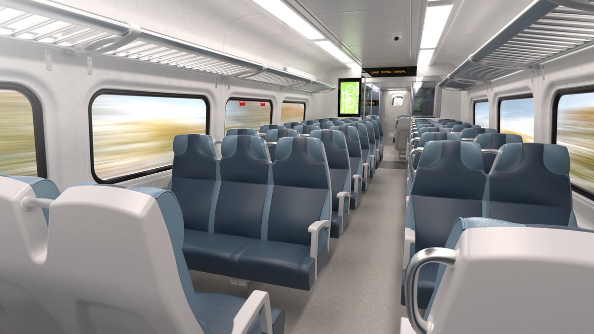 A rendering of the modern interior of a new M9-A car. 