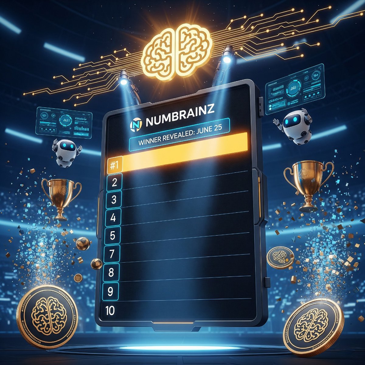 Numbrainz_Sol's tweet photo. The battle of brains is almost over… 🧠⚔️
Who will rise to the top?
The Numbrainz Leaderboard winner will be revealed on 25th June!
Get ready for glory, rewards, and recognition. 🏅
Get ready for the announcement !!!!

Telegram: https://t.co/BqijxgbJ6w
Website: https://t.co/PjXSgtVata

#Numbrainz #Leaderboard #CryptoChampions #AImeetsFinance #Solana #Memecoins #DexTools #CryptoLaunch #ElonMusk #DonaldTrump #IsrealIranWar #Millionaire #FinancialFreedom #FinancialLiteracy #NBZ #Raydium #ArtificialIntelligence #BitcoinNews