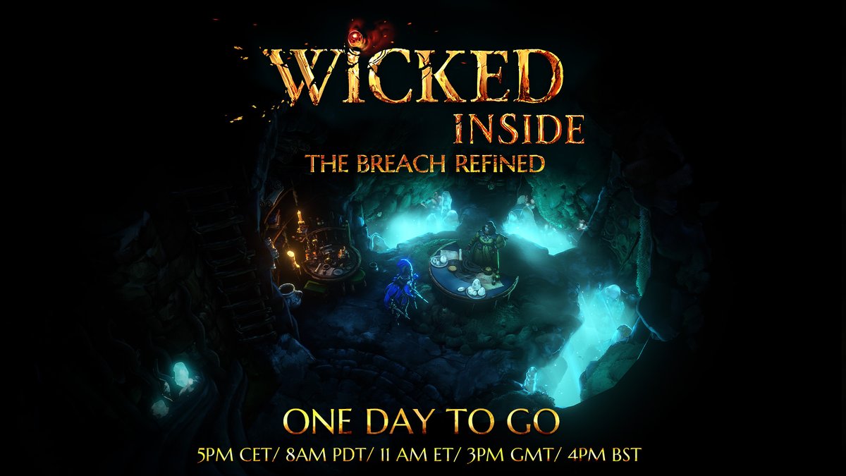 wickedgame's tweet image. Just one day to go!!!

Wicked Inside: The Breach Refined premieres June 25 at 5PM CEST / 8AM PDT / 11AM ET.

It’s a brief look at the most requested improvements coming to No Rest for the Wicked.
You won’t want to miss this one!

Keep an eye out for Wicked Inside here:

1.…