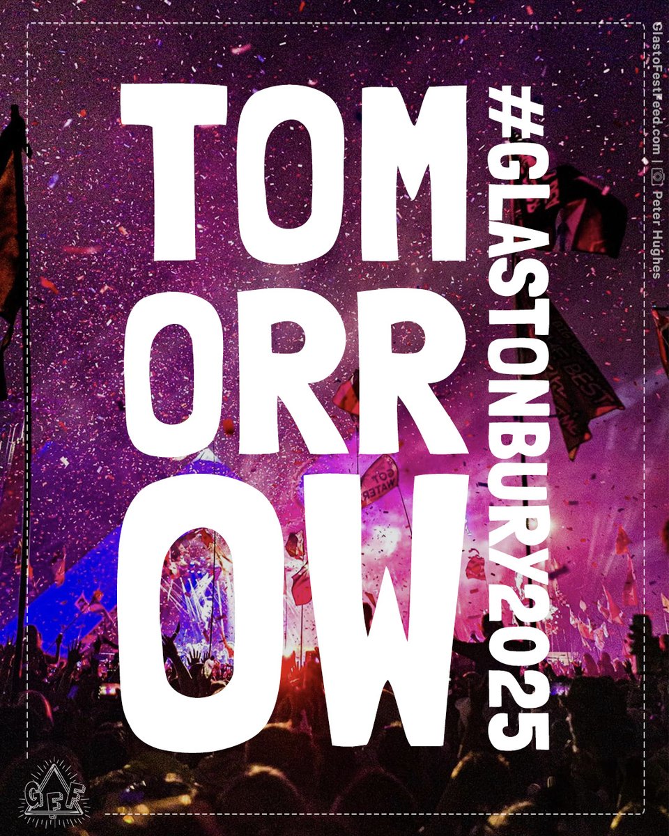 Hard to believe, but after all the waiting, counting down, and daydreaming… we can finally say it: Glastonbury is TOMORROW! 🤩🎊✨