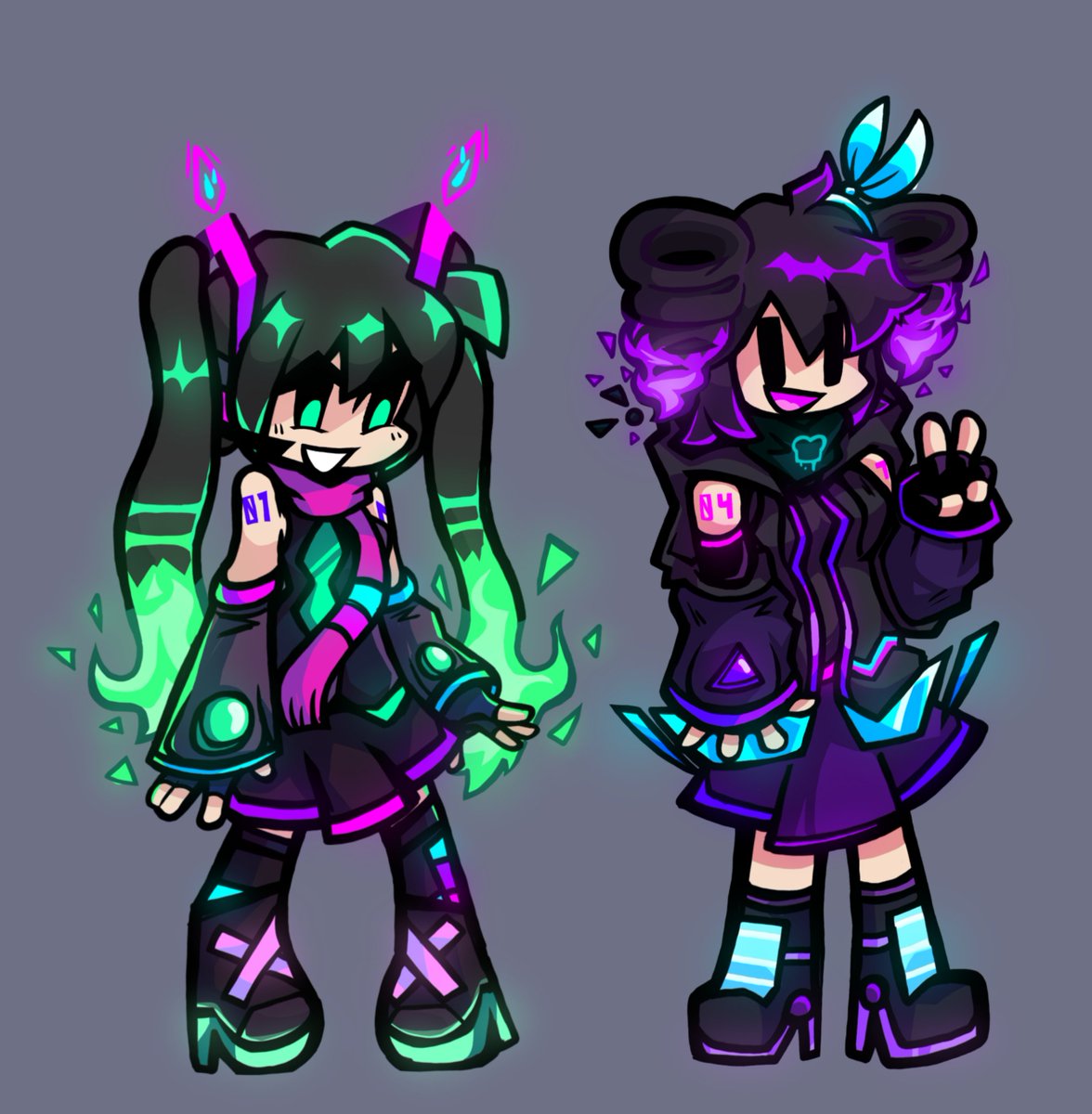 Originally this Neo Miku 4.0 design was made by someone, but the original artist delete it, but i recreated the design since i was made a old fanart of it

Oh yeah, i made a Neo Teto design lol (Neo Neru coming soon)