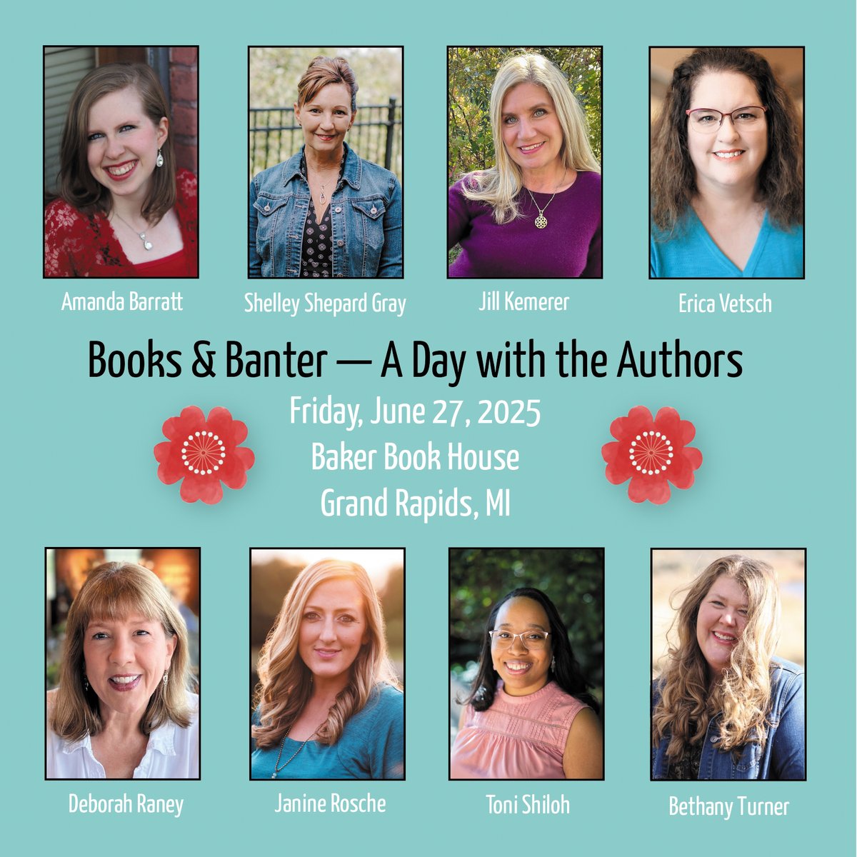 Coming THIS Friday! We'd love to have you join us in Grand Rapids for a full day of books and banter! All you have to do is show up, browse the bookstore, and mingle with 8 AMAZING Christian fiction authors!

Still a few spots available. Sign up here:
forms.gle/4fsHbyoLnGQr48…