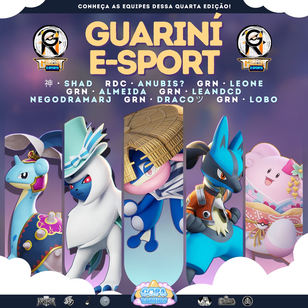 Copa Sonhos Unite (@copasonhosunite) on Twitter photo Não é Dolly, não é guaraná e sim a <a href="/EsportGuarini/">Guariní e-sport</a> time com nomes conhecidos no cenário e vieram para mostrar o seu sabor... digo, valor rs 🏆
#CopaSonhos4Edição #PokemonUNITE Não é Dolly, não é guaraná e sim a <a href="/EsportGuarini/">Guariní e-sport</a> time com nomes conhecidos no cenário e vieram para mostrar o seu sabor... digo, valor rs 🏆
#CopaSonhos4Edição #PokemonUNITE
