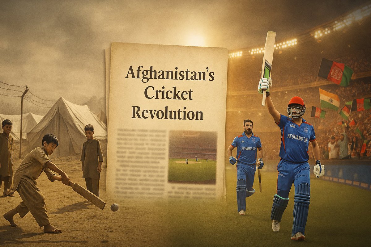 From war zones to World Cups: how a country torn by conflict found hope through cricket. This is the most unexpected rise in cricket history.

🧵The journey of Afghanistan’s cricket revolution 🧵