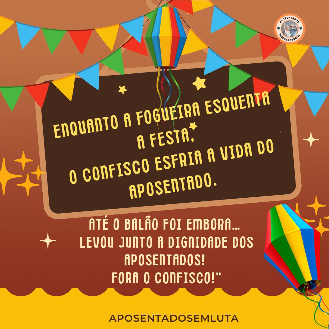 🌻 Queremos viver com dignidade, não sobreviver com esmola.
FORA CONFISCO, FICA O RESPEITO!
<a href="/STF_oficial/">STF</a> <a href="/LRobertoBarroso/">Luís Roberto Barroso</a>
#AposentadoriaJusta