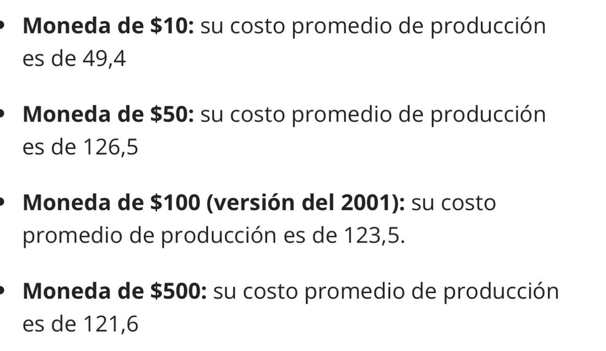 ¿Cuánto producir las  monedas en Chile?💲