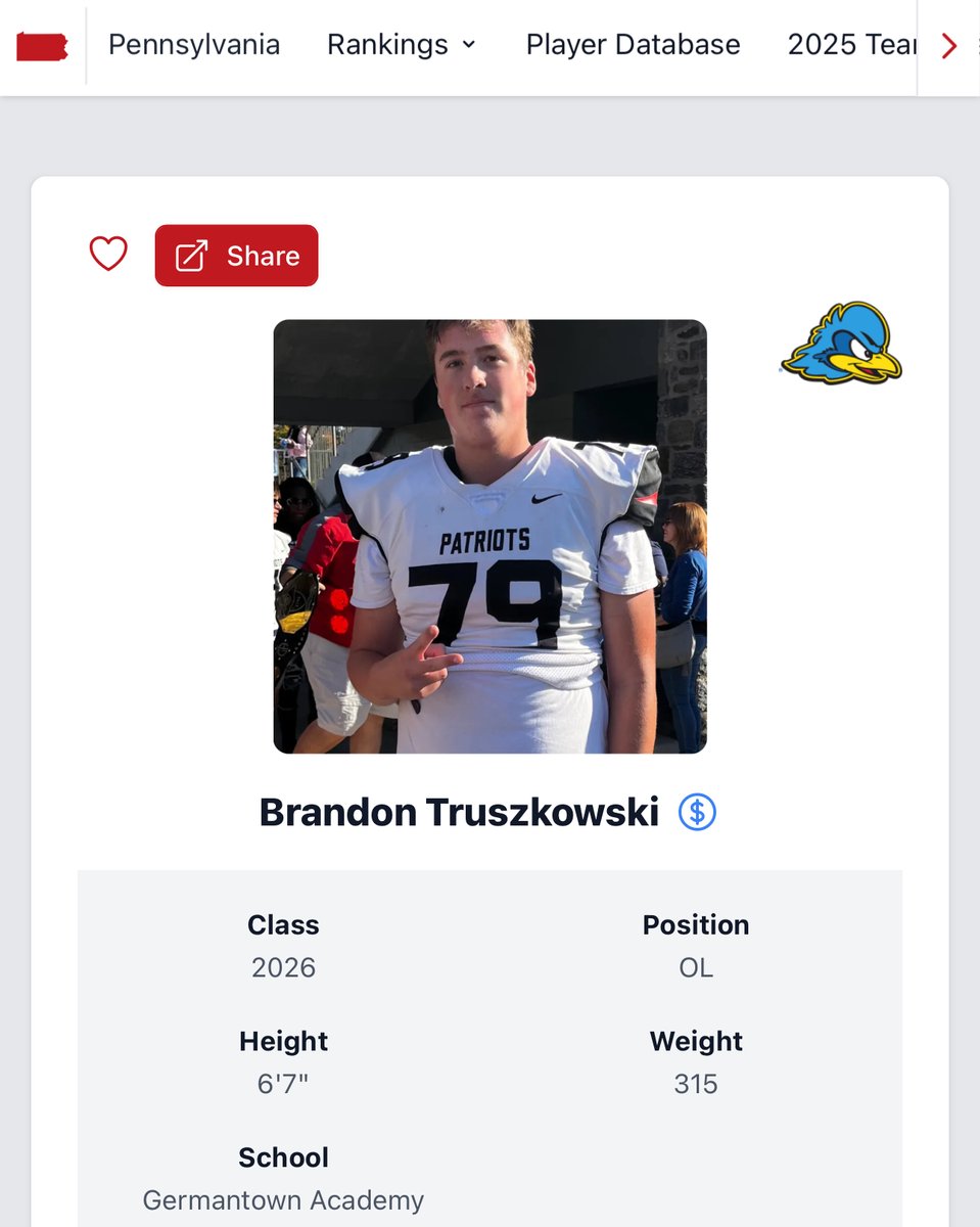 VicCastilloPRZ (@przpavic) on Twitter photo Germantown Academy's <a href="/BrandonTrus55/">Brandon Truszkowski</a> announced his commitment to <a href="/Delaware_FB/">Delaware Football</a> last week.
Happy to see his recruitment pick up this year, deserved. <a href="/CoachRogers57/">Coach Rogers</a> <a href="/ryancarty10/">Ryan Carty</a>
PRZ profile created and graded on: FEBRUARY 12TH, 2023 Germantown Academy's <a href="/BrandonTrus55/">Brandon Truszkowski</a> announced his commitment to <a href="/Delaware_FB/">Delaware Football</a> last week.
Happy to see his recruitment pick up this year, deserved. <a href="/CoachRogers57/">Coach Rogers</a> <a href="/ryancarty10/">Ryan Carty</a>
PRZ profile created and graded on: FEBRUARY 12TH, 2023