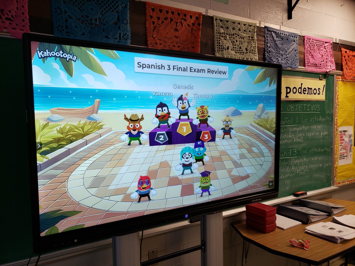 Spanish 3 students reviewed for their Final Exam by playing a Kahoot! reviewing every unit learned this school year.  <a href="/LansdowneViking/">Lansdowne High</a> <a href="/OWLteamBCPS/">Office of World Languages</a>