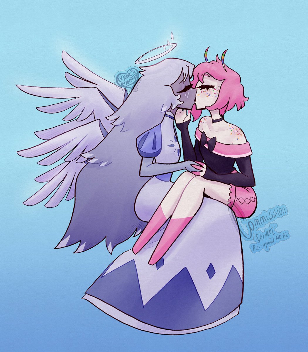 MarcMoony's tweet image. Cute comm for @unh0lyNE0N
Ty for supporting me ☺️
#HazbinHotelFanart #hazbinhotelemily #commission #HazbinHotelOC