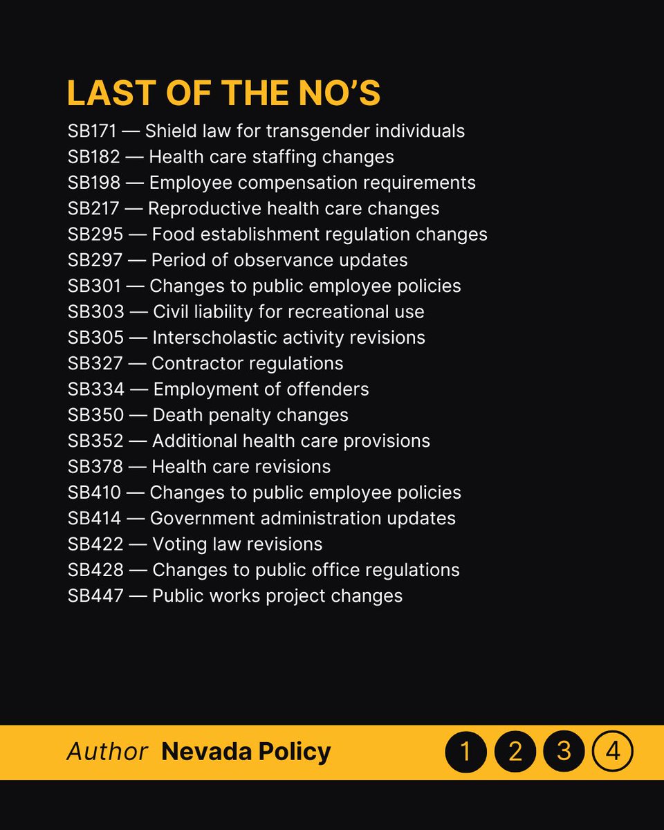 NevadaPolicyRI's tweet image. A record-setting 87 vetoes from Governor Lombardo this session. What do you think... thoughtful checks or missed opportunities? #nvleg