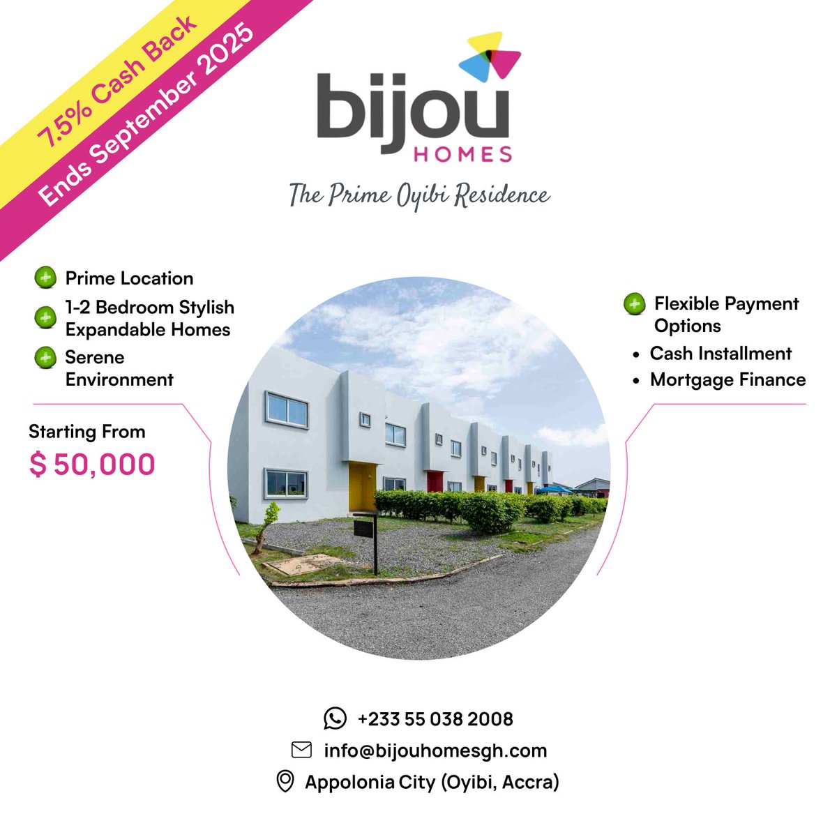 BijouHomes's tweet photo. 🏡 Your Dream Home Starts Here! 🏡

Bijou Homes offers stylish, affordable 1–2 bedroom expandable homes—perfect for young professionals and growing families!
✅ Modern, customizable designs
✅ Budget-friendly pricing
✅ Quick &amp; easy expansion options
💬 Text now: +233 55 038 2008 https://t.co/eEmZor1hxm