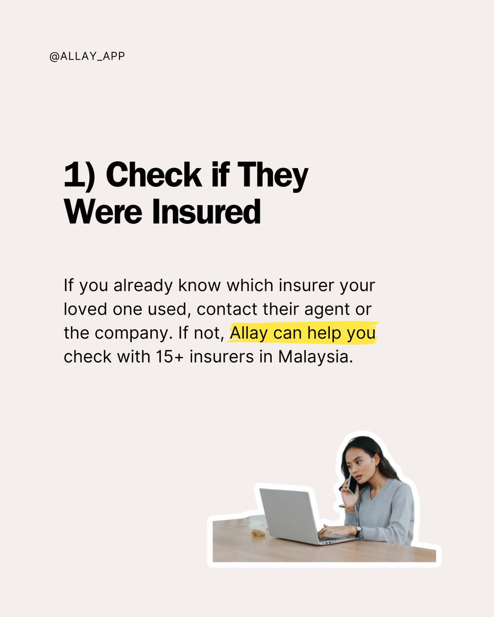 allay_app's tweet photo. 🛡️ How to claim life insurance in Malaysia? (1/3)

From checking if your loved one had an active policy to preparing the right documents — here’s a step-by-step guide to claiming life insurance after losing someone, so you don’t have to navigate it alone. https://t.co/fbnGSFLcin