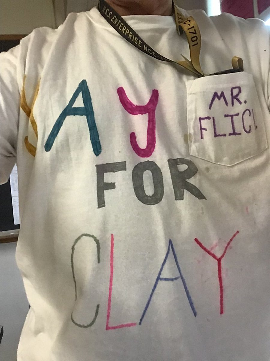 I'm wearing one of my favorite tees today, a gift from my students who formed the "Yay For Clay" mining company for their NYS Mining project earlier this school year.

Thank you, and have a gneiss summer girls!