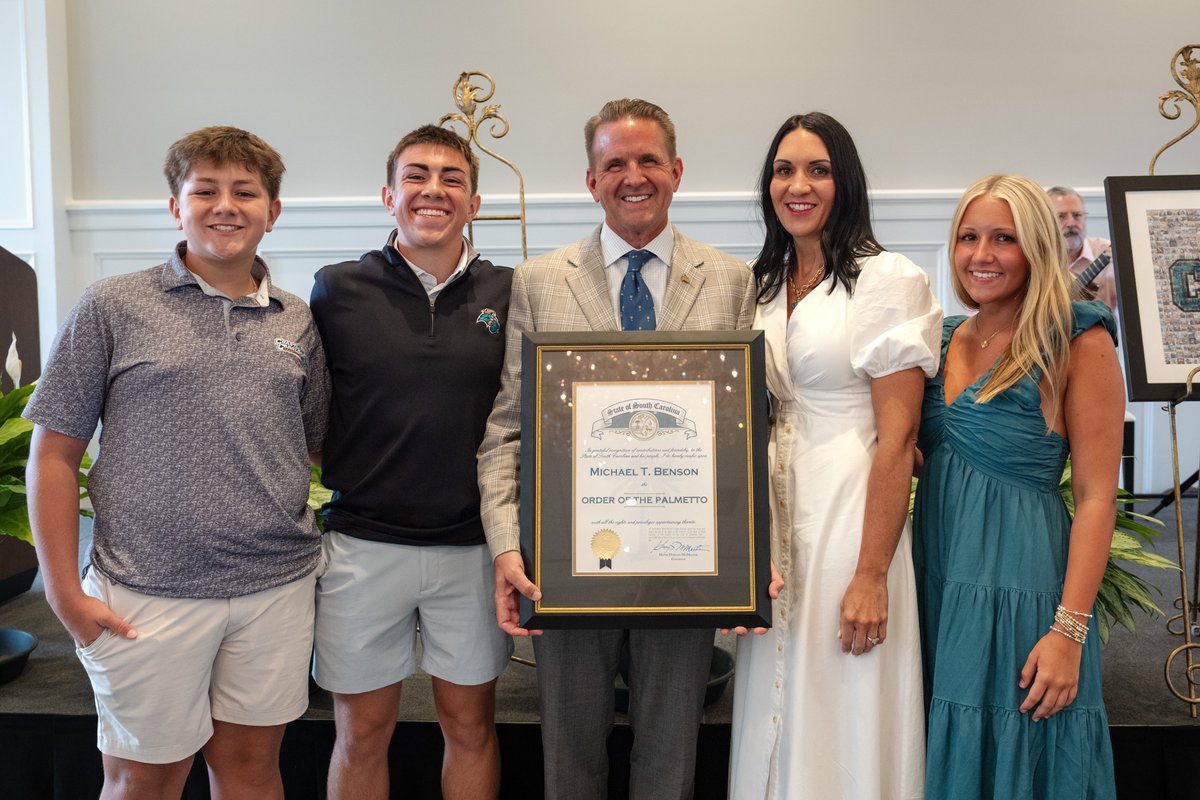 To be presented with the Order of the Palmetto, the highest honor presented by <a href="/henrymcmaster/">Gov. Henry McMaster</a> on behalf of State of South Carolina, is truly humbling. To all those who helped make this happen, I cannot thank you enough. #chantsup