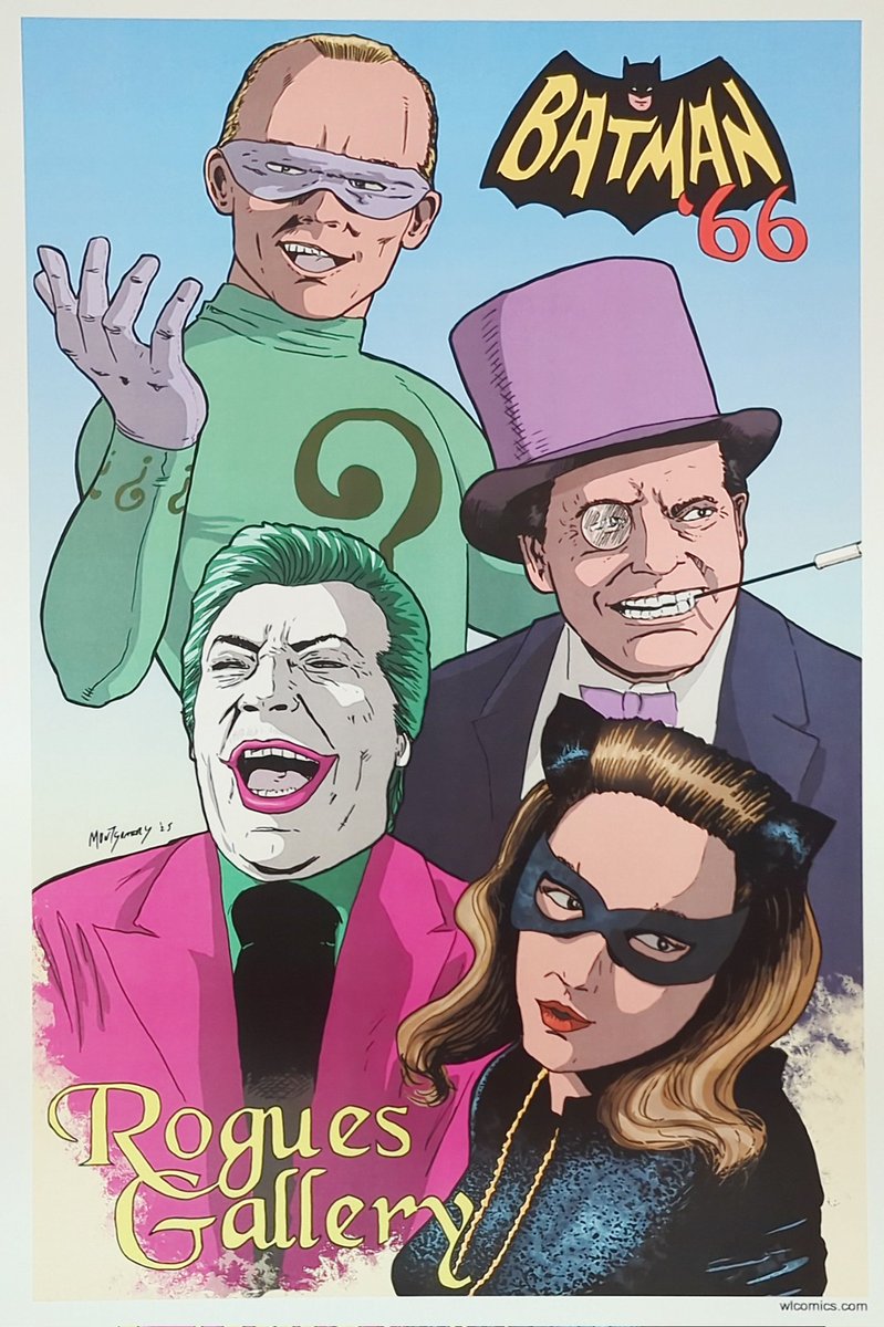 Picked up this moody "Bride of Frankenstein" original as well as this fun #Batman 66 Rogues Gallery print at #HeroesCon from our friend and awesome artist #WarrenMontgomery! #HeroesCon2025
