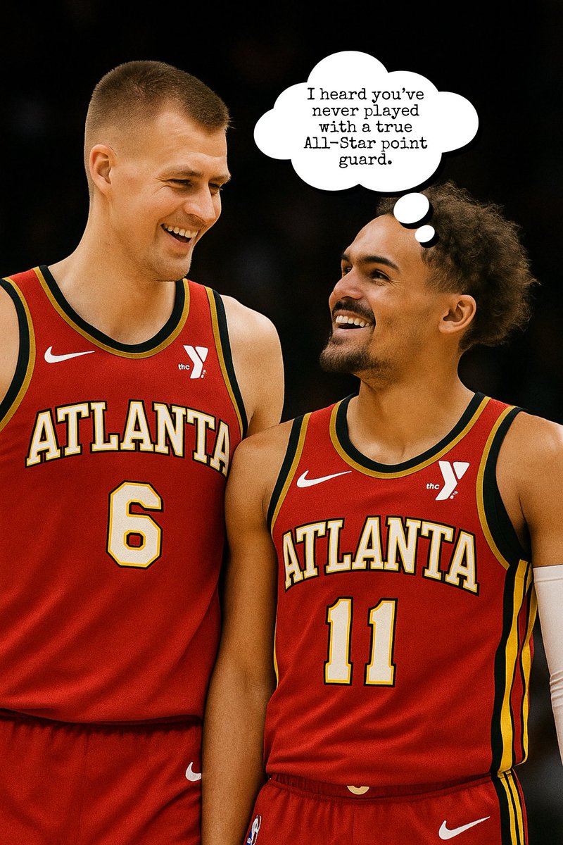 Brotha2ThaNite's tweet image. Trae Young first call to Kristaps Porzingis #TrueToAtlanta #WeMove