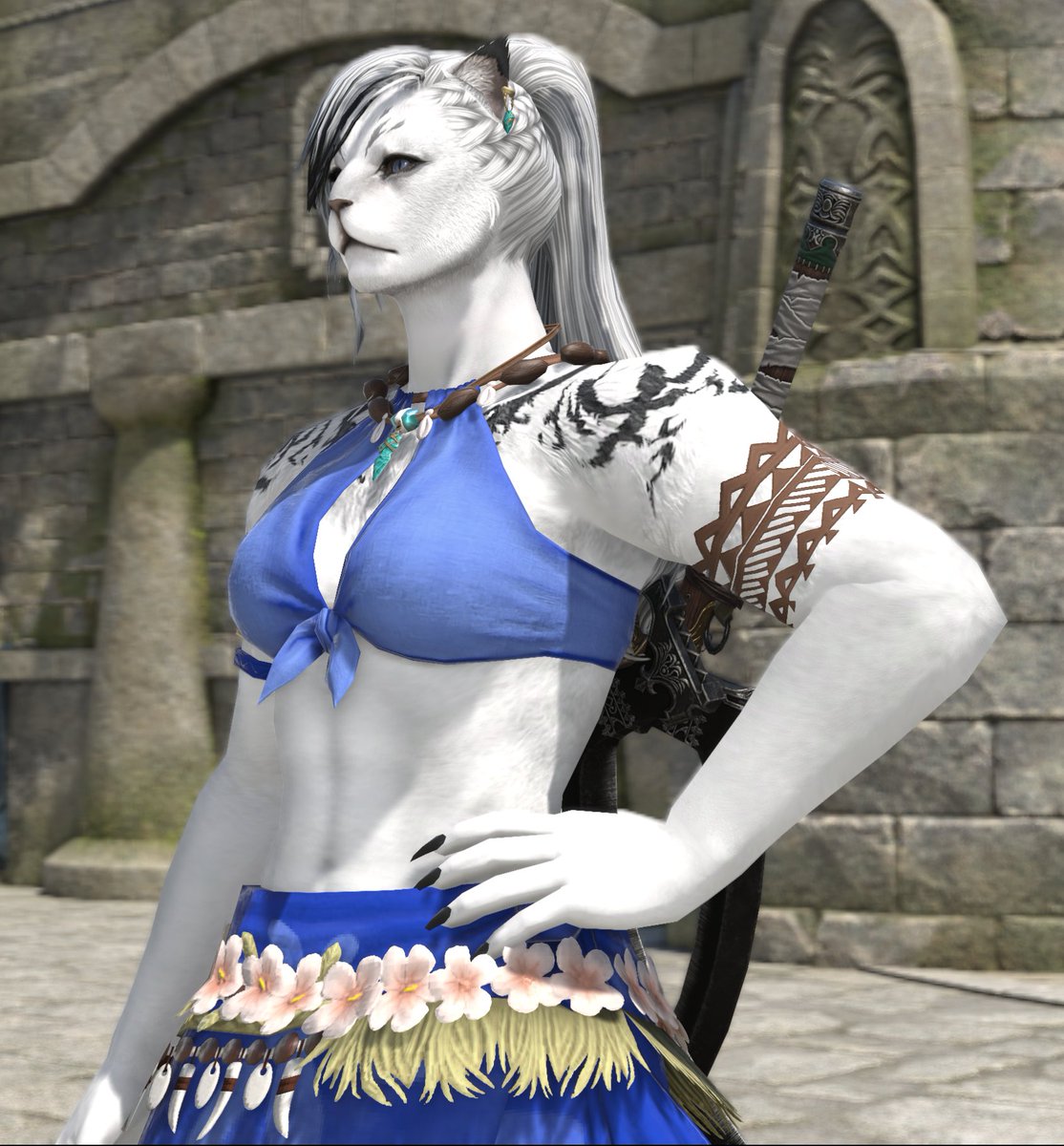 どっちの水着が好き？
#FF14 
#メスケモ