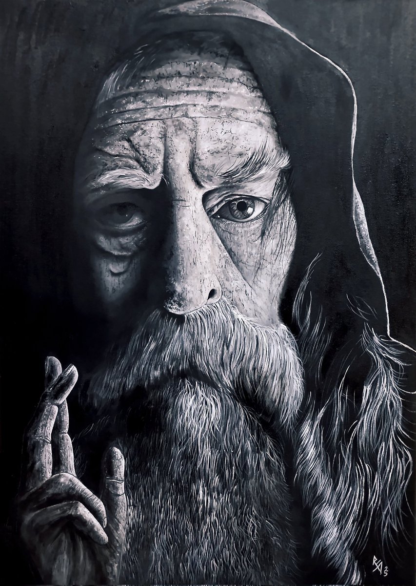rodsanchez1992's tweet photo. "Soothsayer"
Materiales: Óleo y aceite de lino sobre bastidor de 50X70 cm
#art #painting #oilpaiting #oilpaint #wizard #magic #magician #oldman #destiny #eyes #black #white #grey #blackandwhite #artist #artistsoninstagram #artstagram #realism #people #soothsayer https://t.co/2Zh4xiPR0N