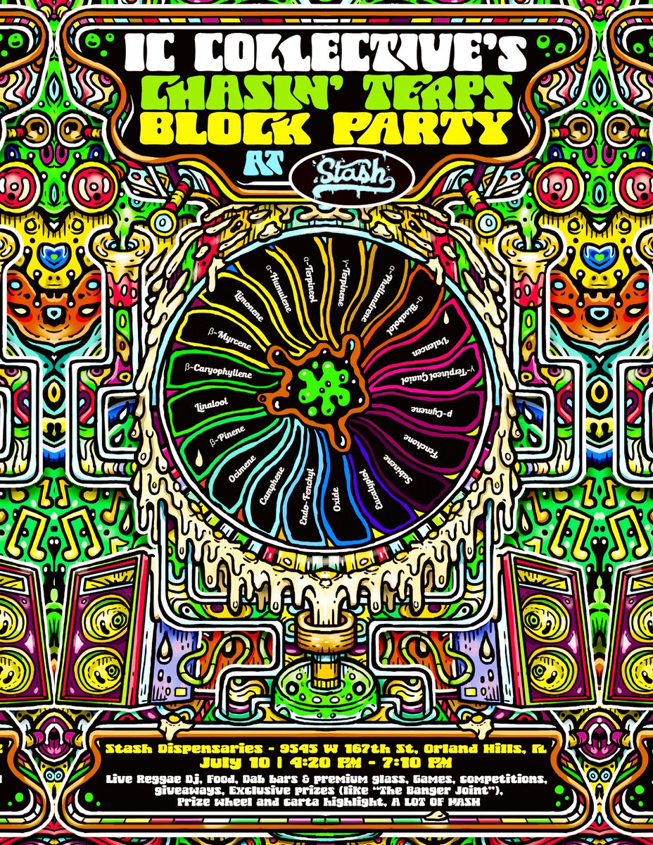 WHAT EVERYONES HAS BEEN WAITING FOR
🔥 <a href="/ICCollective91/">IC Collective</a> Chasin’ Terps Block Party🔥
Join us at Stash on 7/10 from 4:20PM–7:10PM for a FREE community BLOCK PARTY celebrating all things terps 🍯

🎶 Live DJ
🧊 Live Glass Blowing 
🍽️ Food
🩵 🍯bars
💨 Premium glass 
🎯 Games, comps,