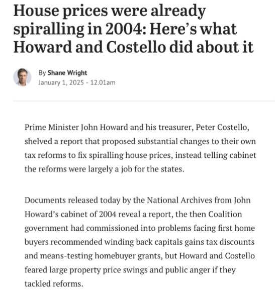 GrumpyNonnaK's tweet photo. @andytheaussie @abcnews The housing crisis was 30yrs in the making & #JackBootJohnny started the rot. 9yrs & 3 incompetent corrupt LNP PM's continued his legacy. https://t.co/cQ1OZ6b0m7