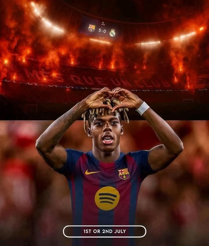ÚLTIMA HORA: Barcelona PAGARá la cláusula de liberación de Nico Williams entre el 1 de julio y el 2 de julio

La razón por la q el Barça está pagando la cláusula de liberación después del 30 de junio es porq quiere q el acuerdo se registre en el año financiero 2025-26 de España.