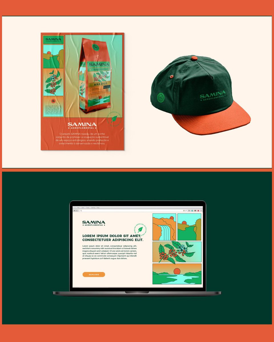 We can't get over this project by KisaDesign who has captured the essence of the Samina Agroflorestal’s new brand perfectly ☕️ In awe too? Check out his profile for more awesome designs: l8r.it/HM7H
