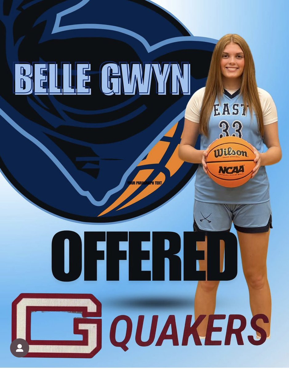 BelleGwyn (@thebellegwyn) on Twitter photo Blessed to receive an offer from Guilford University. Thank you for having faith in me!!
<a href="/Guilfordbball/">Guilford College Women’s Basketball</a> <a href="/EBCavsGBBALL/">EB Girls Basketball</a> <a href="/3SSBGCircuit/">3Stripes Select Basketball Girls Circuit</a> <a href="/clarksvillesol/">SOL United</a> <a href="/daonlyone27/">Coach Big Mac</a> Blessed to receive an offer from Guilford University. Thank you for having faith in me!!
<a href="/Guilfordbball/">Guilford College Women’s Basketball</a> <a href="/EBCavsGBBALL/">EB Girls Basketball</a> <a href="/3SSBGCircuit/">3Stripes Select Basketball Girls Circuit</a> <a href="/clarksvillesol/">SOL United</a> <a href="/daonlyone27/">Coach Big Mac</a>