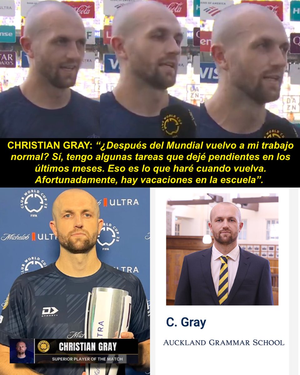 La historia de Christian Gray es LA HISTORIA DEFINITIVA del Mundial de Clubes. Hoy fue titular por primera vez en el nuevo torneo de la FIFA, hoy marcó el gol con el Auckland City firmó un histórico empate ante Boca Juniors y hoy, por si fuera poco, fue reconocido como MVP